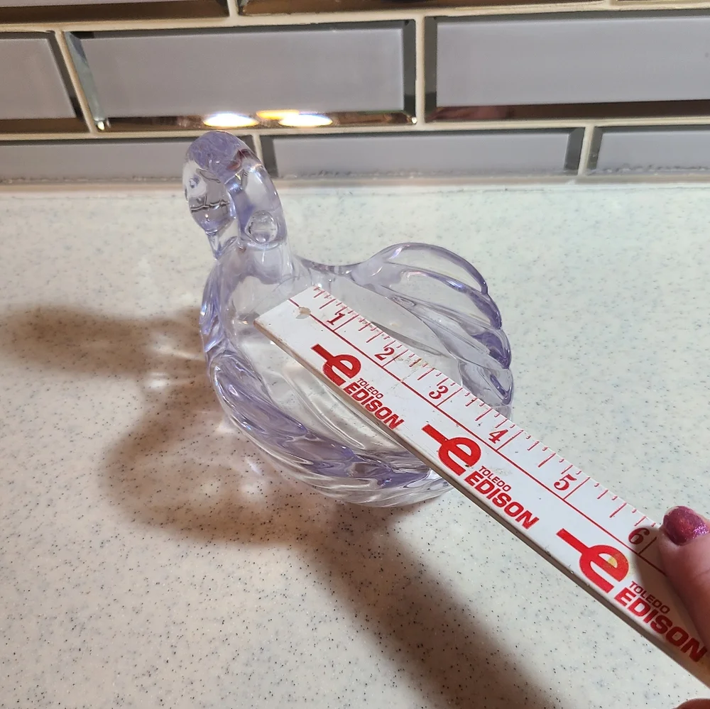 Vintage Clear Plastic Swan Soap DIsh Vintage Home Decor 1990s